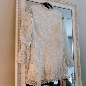 White Lace Bridal Shower Dress